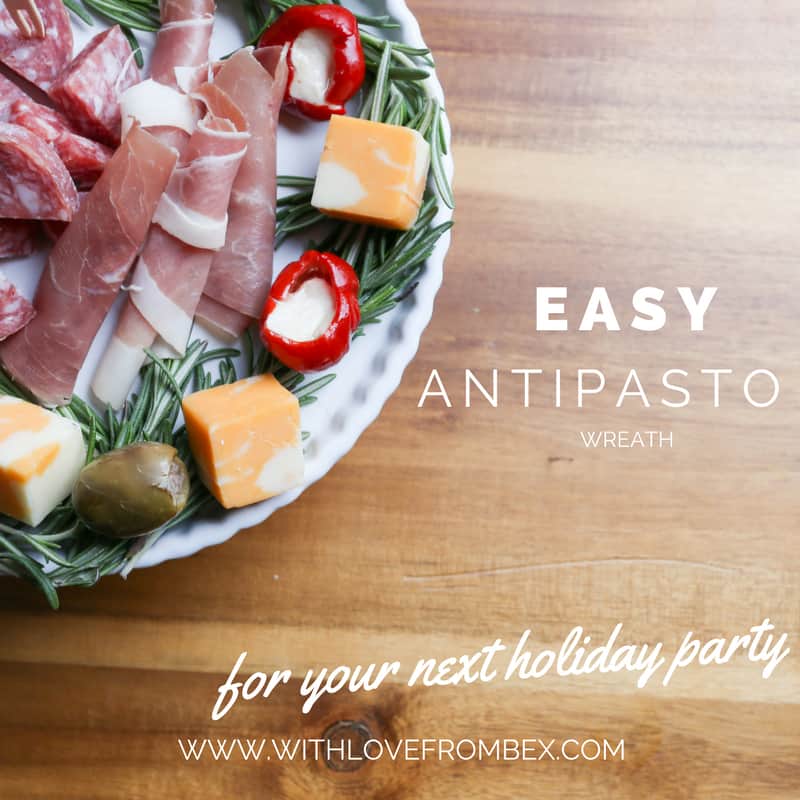 Quick and Easy Antipasto Wreath