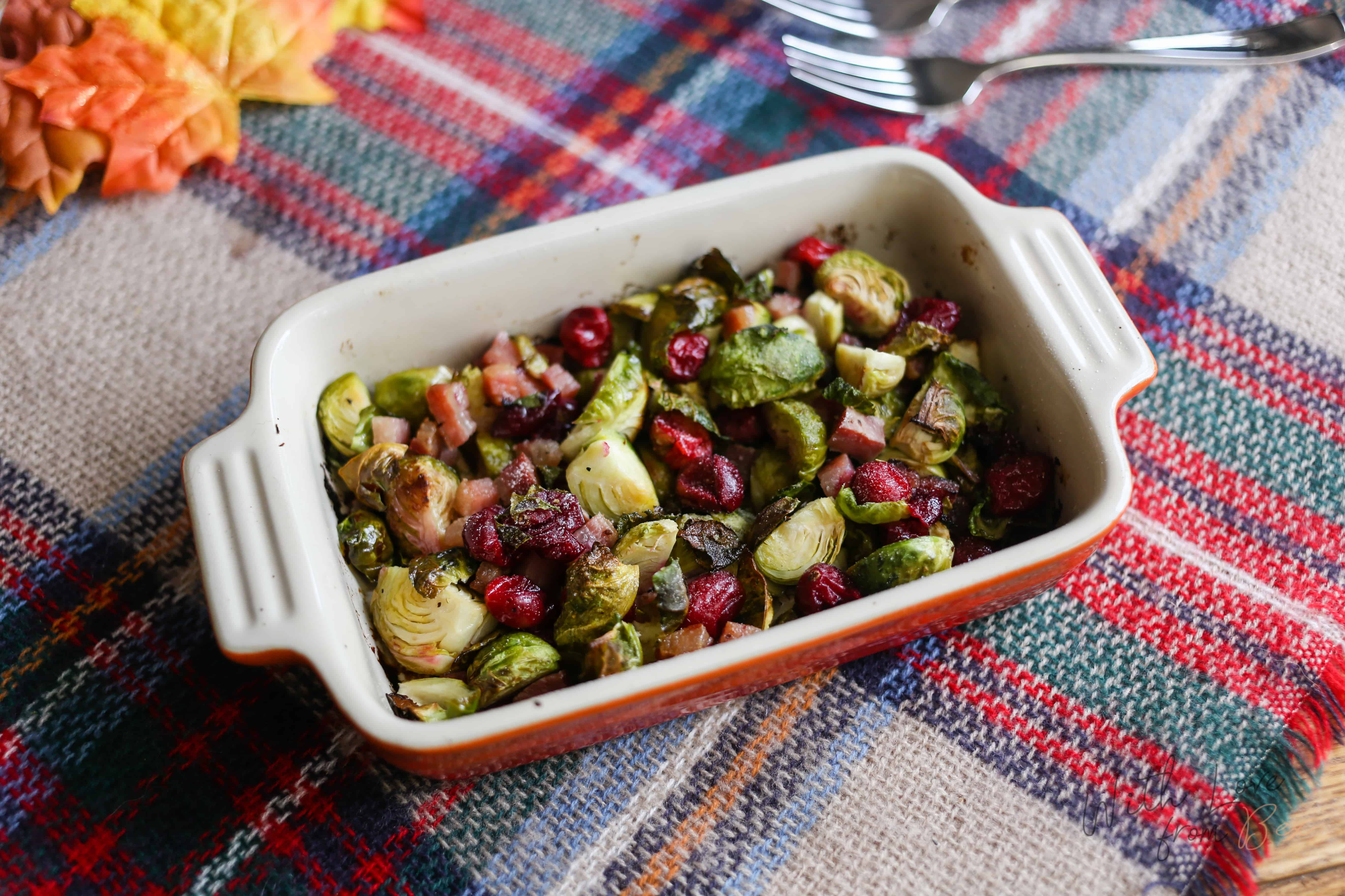 Pancetta Cranberry Brussel Sprouts