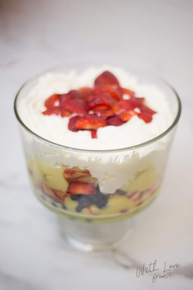 Canada Day Strawberry Cake Dessert