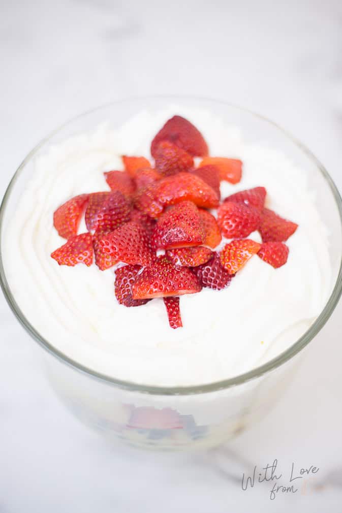 Canada Day Strawberry Cake Dessert