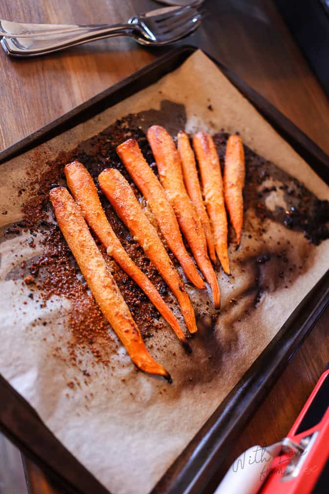 Roasted Parmesan Garlic Carrots