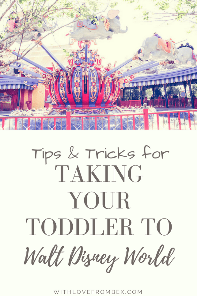 image of dumbo's ride at magic kingdom with words tips and trick for taking your toddler to walt disney world