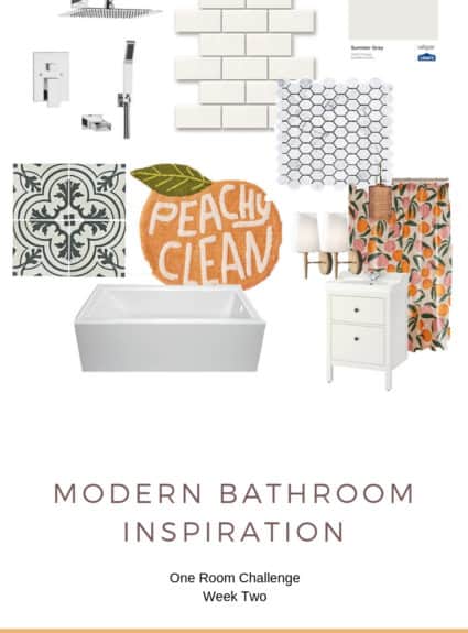 One Room Challenge: Modern & Fun Bathroom Week Two