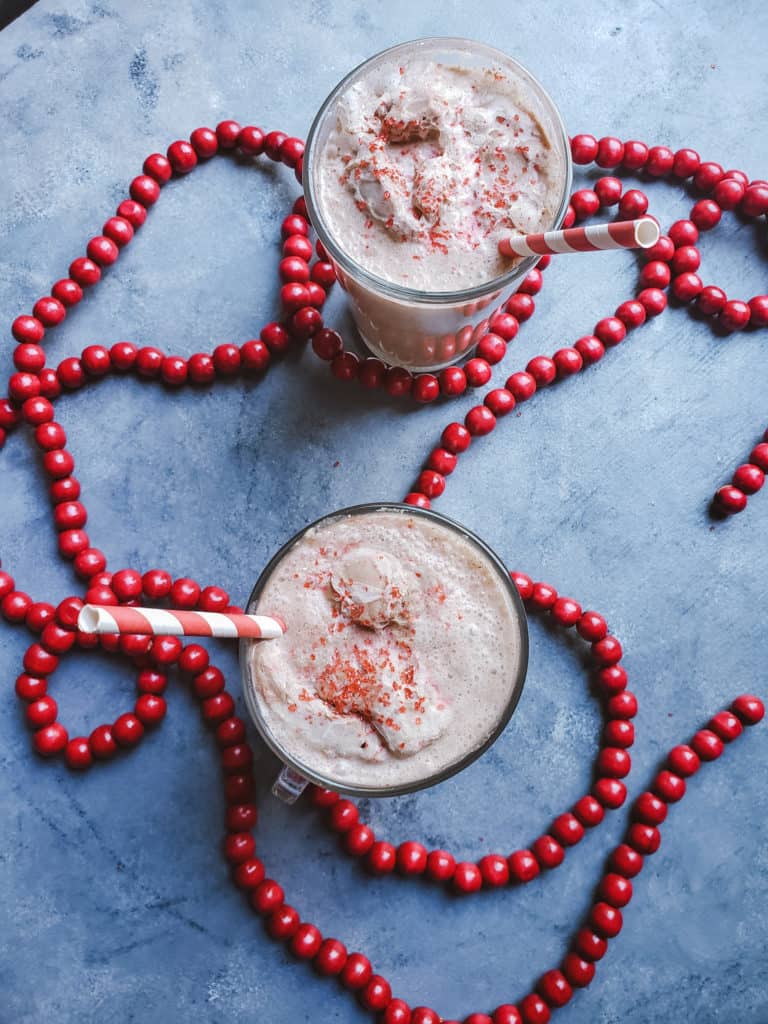 chocolate vegan eggnog float